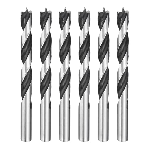 HARFINGTON Brad Point Bohrer 12 mm Durchmesser, gerader runder Schaft, metrischer Spiralbohrer für Weichholz, Hartholz, Sperrholz, Kunststoff, Gummi, silberfarben, 6 Stück HARFINGTON Brad Point Bohrer 12 mm Durchmesser, gerader runder Schaft, metrischer Spiralbohrer für Weichholz, Hartholz, Sperrholz, Kunststoff, Gummi, silberfarben, 6 Stück von HARFINGTON