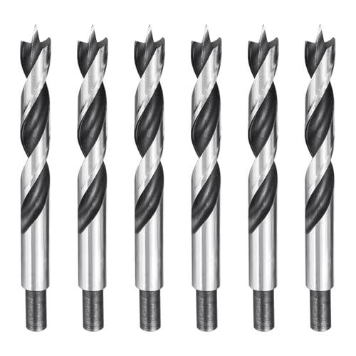 HARFINGTON Brad Point Bohrer 14 mm Durchmesser, gerader runder Schaft, metrischer Spiralbohrer für Weichholz, Hartholz, Sperrholz, Kunststoff, Gummi, silberfarben, 6 Stück HARFINGTON Brad Point Bohrer 14 mm Durchmesser, gerader runder Schaft, metrischer Spiralbohrer für Weichholz, Hartholz, Sperrholz, Kunststoff, Gummi, silberfarben, 6 Stück von HARFINGTON
