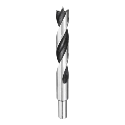 HARFINGTON Brad Point Bohrer 18 mm Durchmesser, gerader runder Schaft, metrischer Spiralbohrer für Weichholz, Hartholz, Sperrholz, Kunststoff, Gummi, silberfarben von HARFINGTON