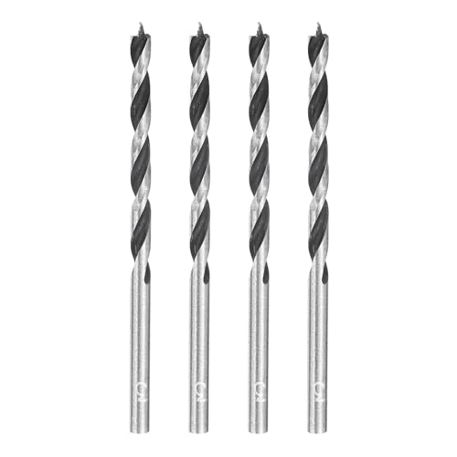 HARFINGTON Brad Point Bohrer 3 mm Durchmesser, gerader runder Schaft, metrischer Spiralbohrer für Weichholz, Hartholz, Sperrholz, Kunststoff, Gummi, silberfarben, 4 Stück HARFINGTON Brad Point Bohrer 3 mm Durchmesser, gerader runder Schaft, metrischer Spiralbohrer für Weichholz, Hartholz, Sperrholz, Kunststoff, Gummi, silberfarben, 4 Stück von HARFINGTON