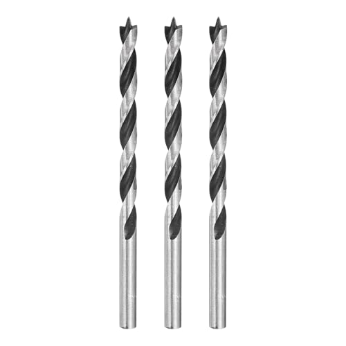 HARFINGTON Brad Point Bohrer 4,5 mm Durchmesser, gerader runder Schaft, metrischer Spiralbohrer für Weichholz, Hartholz, Sperrholz, Kunststoff, Gummi, silberfarben, 3 Stück HARFINGTON Brad Point Bohrer 4,5 mm Durchmesser, gerader runder Schaft, metrischer Spiralbohrer für Weichholz, Hartholz, Sperrholz, Kunststoff, Gummi, silberfarben, 3 Stück von HARFINGTON