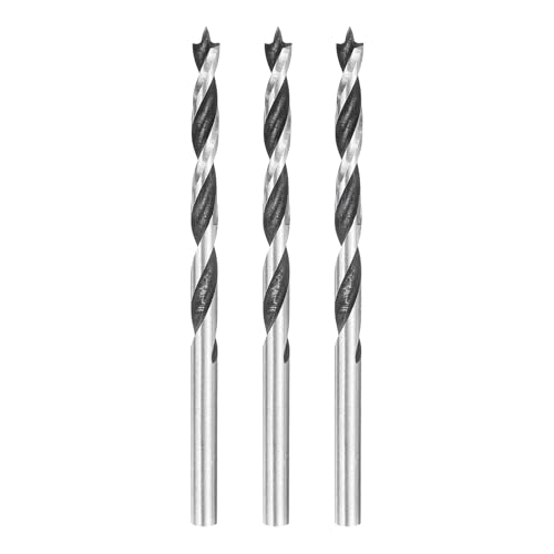 HARFINGTON Brad Point Bohrer 4 mm Durchmesser, gerader runder Schaft, metrischer Spiralbohrer für Weichholz, Hartholz, Sperrholz, Kunststoff, Gummi, silberfarben, 3 Stück HARFINGTON Brad Point Bohrer 4 mm Durchmesser, gerader runder Schaft, metrischer Spiralbohrer für Weichholz, Hartholz, Sperrholz, Kunststoff, Gummi, silberfarben, 3 Stück von HARFINGTON