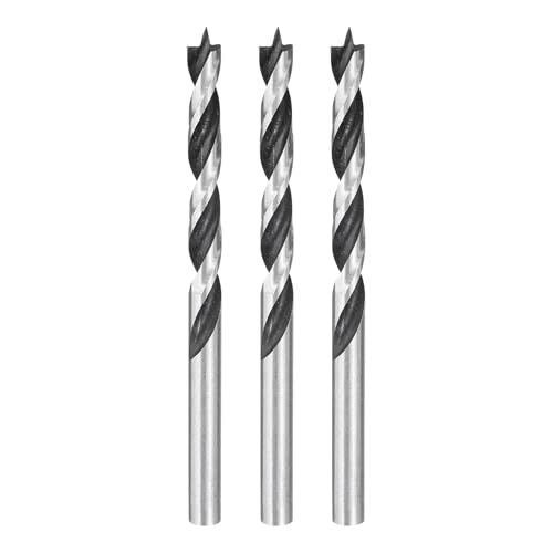 HARFINGTON Brad Point Bohrer 6 mm Durchmesser, gerader runder Schaft, metrischer Spiralbohrer für Weichholz, Hartholz, Sperrholz, Kunststoff, Gummi, silberfarben, 3 Stück HARFINGTON Brad Point Bohrer 6 mm Durchmesser, gerader runder Schaft, metrischer Spiralbohrer für Weichholz, Hartholz, Sperrholz, Kunststoff, Gummi, silberfarben, 3 Stück von HARFINGTON