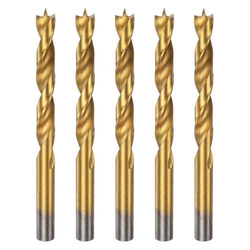 HARFINGTON Brad Point Bohrer HSS4241, 11 mm Durchmesser, gerader Rundschaft, metrischer Spiralbohrer für Tischler, Holzbearbeitung, Kunststoff, Gummi, goldfarben, 5 Stück HARFINGTON Brad Point Bohrer HSS4241, 11 mm Durchmesser, gerader Rundschaft, metrischer Spiralbohrer für Tischler, Holzbearbeitung, Kunststoff, Gummi, goldfarben, 5 Stück von HARFINGTON