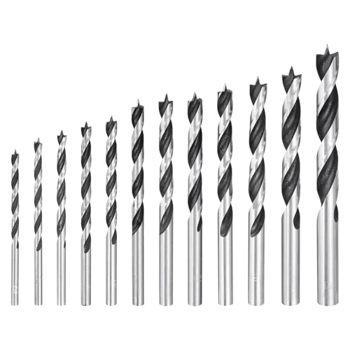 HARFINGTON Brad Point Bohrer-Set, 3/3,5/4/4,5/5/5,5/6/6,5/7/8/9/10 mm Durchmesser, runder Schaft, metrischer Spiralbohrer für Weichholz, Hartholz, Sperrholz, Kunststoff, Gummi, silberfarben HARFINGTON Brad Point Bohrer-Set, 3/3,5/4/4,5/5/5,5/6/6,5/7/8/9/10 mm Durchmesser, runder Schaft, metrischer Spiralbohrer für Weichholz, Hartholz, Sperrholz, Kunststoff, Gummi, silberfarben von HARFINGTON