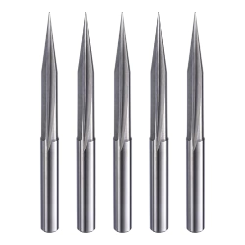 HARFINGTON CNC-V-Bit, 20 Grad, 0,3 cm Schaft, 0,1 mm Spitze, Gravur, V-Bits, Hartmetall-Fasenschaftfräser mit 2 geraden Rillen, CNC-Holzschnitz-Bit, Werkzeug für Holz, Sperrholz, Acryl, HARFINGTON CNC-V-Bit, 20 Grad, 0,3 cm Schaft, 0,1 mm Spitze, Gravur, V-Bits, Hartmetall-Fasenschaftfräser mit 2 geraden Rillen, CNC-Holzschnitz-Bit, Werkzeug für Holz, Sperrholz, Acryl, von HARFINGTON