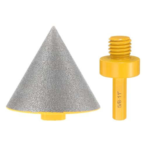HARFINGTON Diamant-Fasen-Bits, 83 mm Durchmesser, 5/8-11 Gewinde, Kegelschleifer-Bit mit Adapter, Senkbohrer zum Vergrößern von Löchern für Porzellan, Fliesen, Marmor, Keramik, Glas, Steine HARFINGTON Diamant-Fasen-Bits, 83 mm Durchmesser, 5/8-11 Gewinde, Kegelschleifer-Bit mit Adapter, Senkbohrer zum Vergrößern von Löchern für Porzellan, Fliesen, Marmor, Keramik, Glas, Steine von HARFINGTON