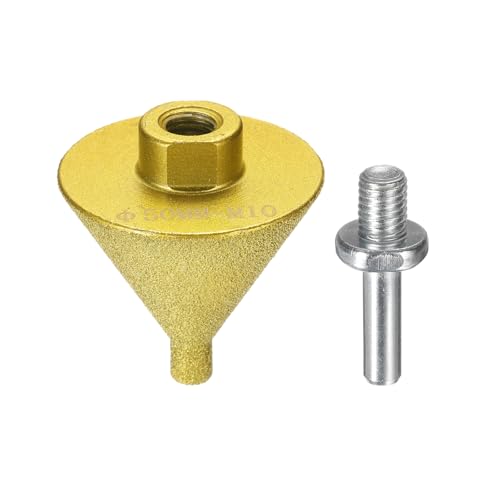 HARFINGTON Diamant-Fasenbohrer, 0-5,1 cm Durchmesser, M10-Gewinde, Kegel-Fliesenbohrer mit Adapter, Senkbohrer zum Vergrößern von Löchern für Porzellanfliesen, Marmor, Keramik, Glas, Steine HARFINGTON Diamant-Fasenbohrer, 0-5,1 cm Durchmesser, M10-Gewinde, Kegel-Fliesenbohrer mit Adapter, Senkbohrer zum Vergrößern von Löchern für Porzellanfliesen, Marmor, Keramik, Glas, Steine von HARFINGTON