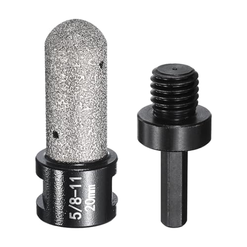 HARFINGTON Diamant-Fingerfräser, 20 mm, 2 Löcher mit 5/8-Zoll-11-Gewinde mit Umwandlung zum Vergrößern, Formen, Fräsen vorhandener Löcher auf Marmor-Arbeitsplatte, Schwarz, 2 Stück HARFINGTON Diamant-Fingerfräser, 20 mm, 2 Löcher mit 5/8-Zoll-11-Gewinde mit Umwandlung zum Vergrößern, Formen, Fräsen vorhandener Löcher auf Marmor-Arbeitsplatte, Schwarz, 2 Stück von HARFINGTON