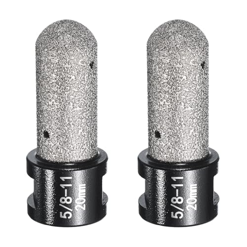 HARFINGTON Diamant-Fingerfräser, 20 mm, 2 Löcher mit 5/8-Zoll-11-Gewinde zum Vergrößern, Formen, Fräsen vorhandener Löcher auf Marmor-Arbeitsplatte, Schwarz, 2 Stück von HARFINGTON