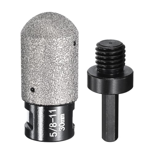 HARFINGTON Diamant-Fingerfräser, 30 mm, 2 Löcher mit 5/8-Zoll-11-Gewinde mit Umwandlung zum Vergrößern, Formen, Fräsen vorhandener Löcher auf Marmor-Arbeitsplatte, Schwarz, 2 Stück HARFINGTON Diamant-Fingerfräser, 30 mm, 2 Löcher mit 5/8-Zoll-11-Gewinde mit Umwandlung zum Vergrößern, Formen, Fräsen vorhandener Löcher auf Marmor-Arbeitsplatte, Schwarz, 2 Stück von HARFINGTON
