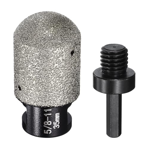 HARFINGTON Diamant-Fingerfräser, 35 mm, 2 Löcher mit 5/8-Zoll-11-Gewinde mit Umwandlung zum Vergrößern, Formen, Fräsen vorhandener Löcher auf Marmor-Arbeitsplatte, Schwarz, 2 Stück HARFINGTON Diamant-Fingerfräser, 35 mm, 2 Löcher mit 5/8-Zoll-11-Gewinde mit Umwandlung zum Vergrößern, Formen, Fräsen vorhandener Löcher auf Marmor-Arbeitsplatte, Schwarz, 2 Stück von HARFINGTON