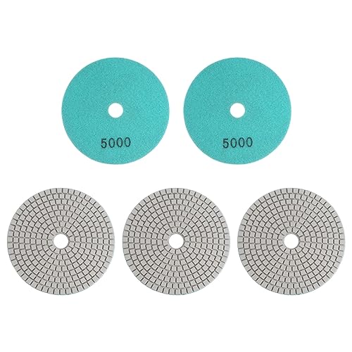 HARFINGTON Diamant-Polierpads, 12,7 cm, Körnung 5000, Nass/Trocken-Polierpad für Stein, Beton, Marmor, Arbeitsplatte, Quarz, für Poliermaschine, Schleifer, 5 Stück HARFINGTON Diamant-Polierpads, 12,7 cm, Körnung 5000, Nass/Trocken-Polierpad für Stein, Beton, Marmor, Arbeitsplatte, Quarz, für Poliermaschine, Schleifer, 5 Stück von HARFINGTON