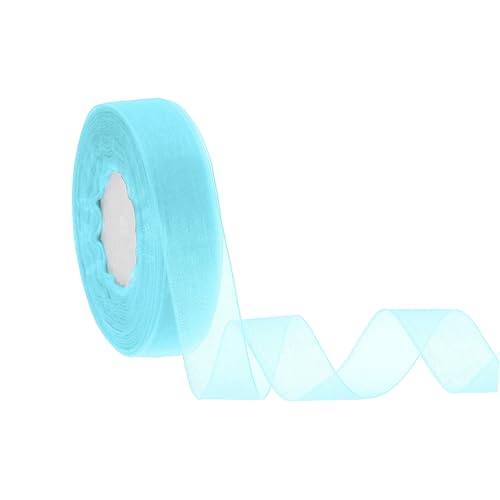 HARFINGTON Durchsichtiges Organzaband, 2,5 cm, 45,7 m, Chiffon-Bänder für Geschenkverpackungen, Hochzeit, Party, Dekoration, Blumenstrauß, Basteln, Weihnachten, Himmelblau HARFINGTON Durchsichtiges Organzaband, 2,5 cm, 45,7 m, Chiffon-Bänder für Geschenkverpackungen, Hochzeit, Party, Dekoration, Blumenstrauß, Basteln, Weihnachten, Himmelblau von HARFINGTON