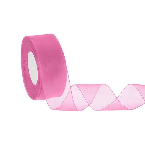 HARFINGTON Durchsichtiges Organzaband, 3,8 cm, 45,7 m, Chiffon-Schleifenband für Geschenkverpackungen, Hochzeit, Party, Dekoration, Blumenstrauß, Basteln, Weihnachten, Hellrosa HARFINGTON Durchsichtiges Organzaband, 3,8 cm, 45,7 m, Chiffon-Schleifenband für Geschenkverpackungen, Hochzeit, Party, Dekoration, Blumenstrauß, Basteln, Weihnachten, Hellrosa von HARFINGTON