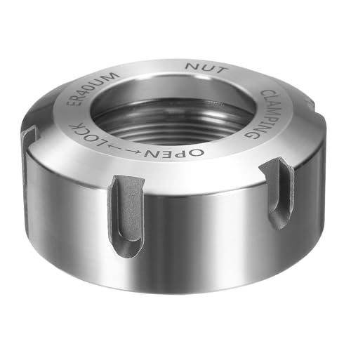 HARFINGTON ER40-UM(M50) Typ Spannzange mit dynamischen Ausgleichslöchern, 40CR-Legierungsstahl für CNC-Maschinen-Spannfutter, Drehmaschine, Fräswerkzeughalter, helles Silber von HARFINGTON