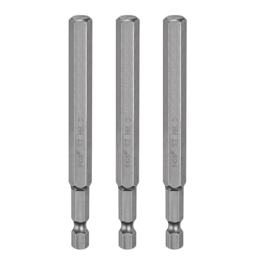 HARFINGTON H8.0 Sechskant-Bohrer-Bitschlüssel, 8 mm, metrische flache Spitze, 6,35 mm Sechskantschaft, 100 mm lang, magnetischer Sechskantschraubendreher, industrielle Schraubendreher, Power-Bits, 3 HARFINGTON H8.0 Sechskant-Bohrer-Bitschlüssel, 8 mm, metrische flache Spitze, 6,35 mm Sechskantschaft, 100 mm lang, magnetischer Sechskantschraubendreher, industrielle Schraubendreher, Power-Bits, 3 von HARFINGTON
