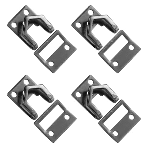 HARFINGTON Haken- und Ösen-Verschluss-Set, 8 mm, Metallhaken und Ösen, Nähverschluss, Druckknöpfe für Kleidung, BH, Hosen, Bastelarbeiten, Gunmetal von HARFINGTON