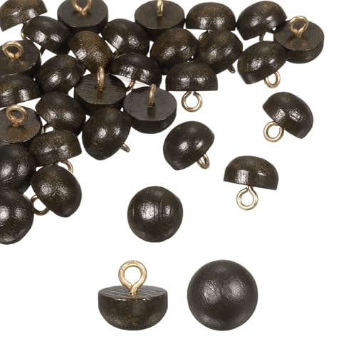 HARFINGTON Holzknöpfe, 11,5 mm, gewölbt, rund, zum Nähen, Nähen, Zubehör mit Schaft für Cheongsam-Shirt, Hochzeitskleider, Dunkelbraun, 10 Stück HARFINGTON Holzknöpfe, 11,5 mm, gewölbt, rund, zum Nähen, Nähen, Zubehör mit Schaft für Cheongsam-Shirt, Hochzeitskleider, Dunkelbraun, 10 Stück von HARFINGTON