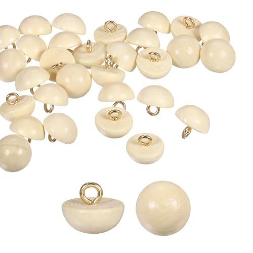 HARFINGTON Holzknöpfe, 12 mm, Pilzform, gewölbt, rund, Nähzubehör, mit Schaft, für Cheongsam-Shirt, Hochzeitskleider, Gelb, 10 Stück HARFINGTON Holzknöpfe, 12 mm, Pilzform, gewölbt, rund, Nähzubehör, mit Schaft, für Cheongsam-Shirt, Hochzeitskleider, Gelb, 10 Stück von HARFINGTON