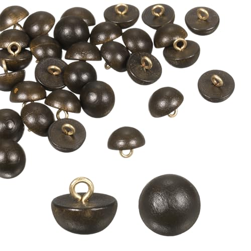 HARFINGTON Holzknöpfe, 12 mm, gewölbt, rund, zum Nähen, Nähen, Zubehör mit Schaft für Cheongsam-Shirt, Hochzeitskleider, Dunkelbraun, 30 Stück HARFINGTON Holzknöpfe, 12 mm, gewölbt, rund, zum Nähen, Nähen, Zubehör mit Schaft für Cheongsam-Shirt, Hochzeitskleider, Dunkelbraun, 30 Stück von HARFINGTON