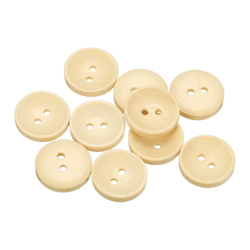 HARFINGTON Holzknöpfe, 28 l, 18 mm, 2 Löcher, rund, Ersatzknöpfe für Kleidung, DIY, Handwerk, Dekoration, Naturholz, 10 Stück HARFINGTON Holzknöpfe, 28 l, 18 mm, 2 Löcher, rund, Ersatzknöpfe für Kleidung, DIY, Handwerk, Dekoration, Naturholz, 10 Stück von HARFINGTON