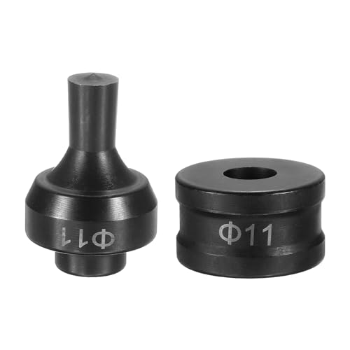 HARFINGTON Hydraulischer Lochstanzer, 11 mm, rundes Loch, 40CR-Stahl, elektrisches Stanzset für elektrische Stanzmaschine CH-60, Schwarz von HARFINGTON
