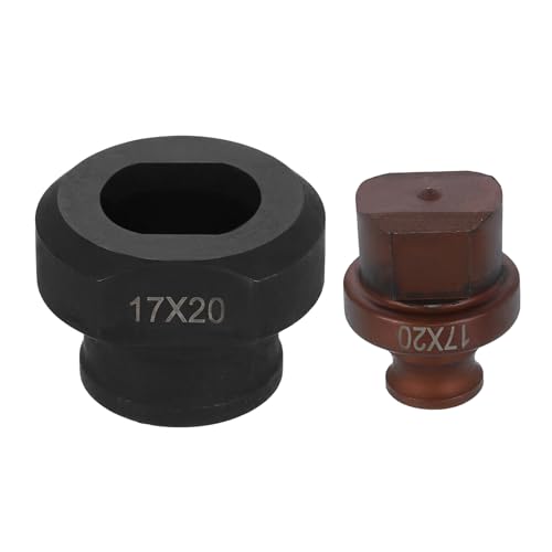 HARFINGTON Hydraulischer Lochstanzer, 17 x 20 mm, Schlitzloch, 40CR-Stahl, elektrisches Stanzset für MHP-20 JP-20 elektrische Stanzmaschine, Burgunderrot und Schwarz HARFINGTON Hydraulischer Lochstanzer, 17 x 20 mm, Schlitzloch, 40CR-Stahl, elektrisches Stanzset für MHP-20 JP-20 elektrische Stanzmaschine, Burgunderrot und Schwarz von HARFINGTON