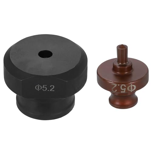 HARFINGTON Hydraulischer Lochstanzer, 5,2 mm, rundes Loch, 40CR-Stahl, elektrisches Stanzset für MHP-20 JP-20 elektrische Stanzmaschine, Burgunderrot und Schwarz HARFINGTON Hydraulischer Lochstanzer, 5,2 mm, rundes Loch, 40CR-Stahl, elektrisches Stanzset für MHP-20 JP-20 elektrische Stanzmaschine, Burgunderrot und Schwarz von HARFINGTON