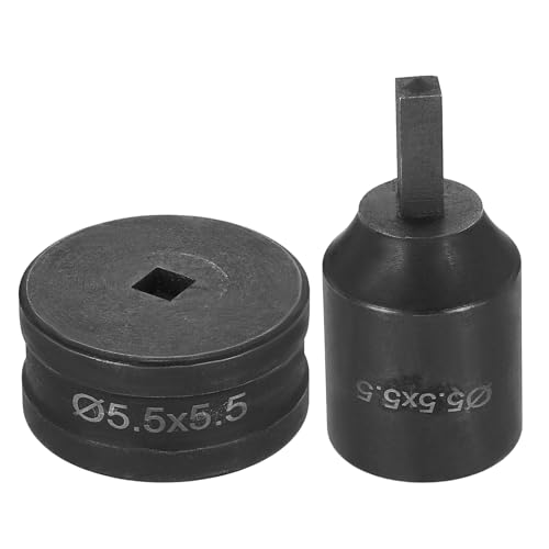 HARFINGTON Hydraulischer Lochstanzer, 5,5 x 5,5 mm, quadratisches Loch, 40CR-Stahl, elektrisches Stanzset für elektrische Stanzmaschine CH70, Schwarz HARFINGTON Hydraulischer Lochstanzer, 5,5 x 5,5 mm, quadratisches Loch, 40CR-Stahl, elektrisches Stanzset für elektrische Stanzmaschine CH70, Schwarz von HARFINGTON