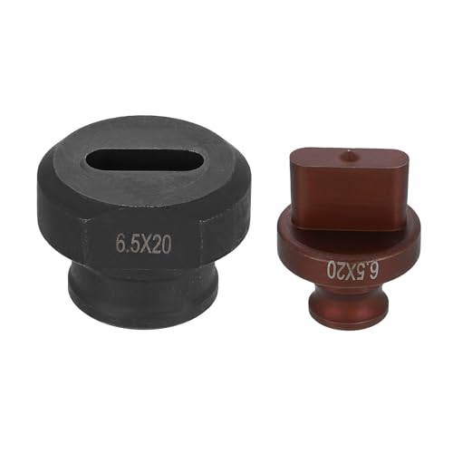 HARFINGTON Hydraulischer Lochstanzer, 6,5 x 20 mm, ovales Loch, 40CR-Stahl, elektrisches Stanzset für MHP-20 JP-20 elektrische Stanzmaschine, Burgunderrot und Schwarz HARFINGTON Hydraulischer Lochstanzer, 6,5 x 20 mm, ovales Loch, 40CR-Stahl, elektrisches Stanzset für MHP-20 JP-20 elektrische Stanzmaschine, Burgunderrot und Schwarz von HARFINGTON