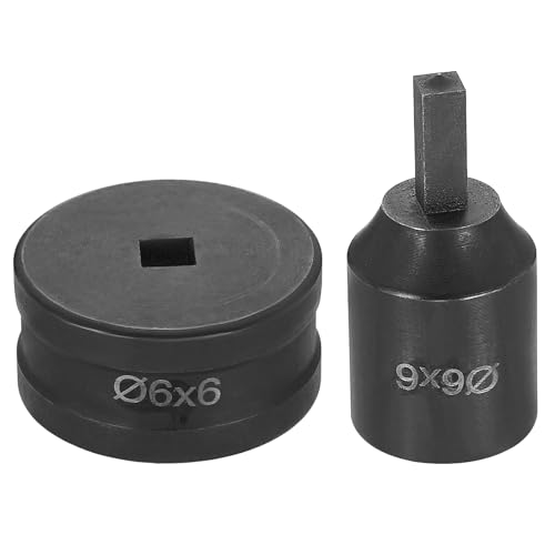 HARFINGTON Hydraulischer Lochstanzer, 6 x 6 mm, quadratisches Loch, 40CR-Stahl, elektrisches Stanzset für elektrische Stanzmaschine CH70, Schwarz HARFINGTON Hydraulischer Lochstanzer, 6 x 6 mm, quadratisches Loch, 40CR-Stahl, elektrisches Stanzset für elektrische Stanzmaschine CH70, Schwarz von HARFINGTON