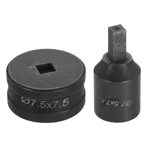 HARFINGTON Hydraulischer Lochstanzer, 7,5 x 7,5 mm, quadratisches Loch, 40CR-Stahl, elektrisches Stanzset für elektrische Stanzmaschine CH70, Schwarz HARFINGTON Hydraulischer Lochstanzer, 7,5 x 7,5 mm, quadratisches Loch, 40CR-Stahl, elektrisches Stanzset für elektrische Stanzmaschine CH70, Schwarz von HARFINGTON