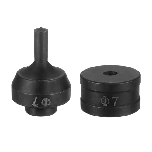 HARFINGTON Hydraulischer Lochstanzer, 7 mm, rundes Loch, 40CR-Stahl, elektrisches Stanzset für elektrische Stanzmaschine CH-60, Schwarz HARFINGTON Hydraulischer Lochstanzer, 7 mm, rundes Loch, 40CR-Stahl, elektrisches Stanzset für elektrische Stanzmaschine CH-60, Schwarz von HARFINGTON
