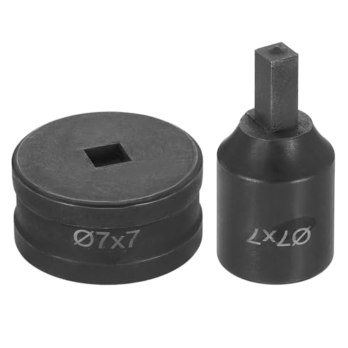 HARFINGTON Hydraulischer Lochstanzer, 7 x 7 mm, quadratisches Loch, 40CR-Stahl, elektrisches Stanzset für elektrische Stanzmaschine CH70, Schwarz HARFINGTON Hydraulischer Lochstanzer, 7 x 7 mm, quadratisches Loch, 40CR-Stahl, elektrisches Stanzset für elektrische Stanzmaschine CH70, Schwarz von HARFINGTON
