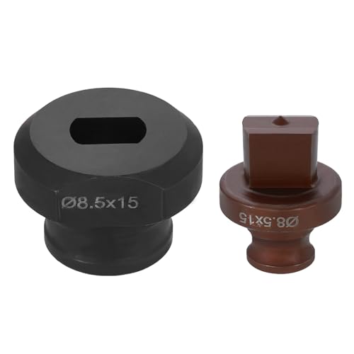 HARFINGTON Hydraulischer Lochstanzer, 8,5 x 15 mm, Schlitzloch, 40CR-Stahl, elektrisches Stanzset für MHP-20 JP-20 elektrische Stanzmaschine, Burgunderrot und Schwarz von HARFINGTON