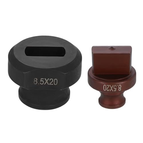HARFINGTON Hydraulischer Lochstanzer, 8,5 x 20 mm, Schlitzloch, 40CR-Stahl, elektrisches Stanzset für MHP-20 JP-20 elektrische Stanzmaschine, Burgunderrot und Schwarz HARFINGTON Hydraulischer Lochstanzer, 8,5 x 20 mm, Schlitzloch, 40CR-Stahl, elektrisches Stanzset für MHP-20 JP-20 elektrische Stanzmaschine, Burgunderrot und Schwarz von HARFINGTON