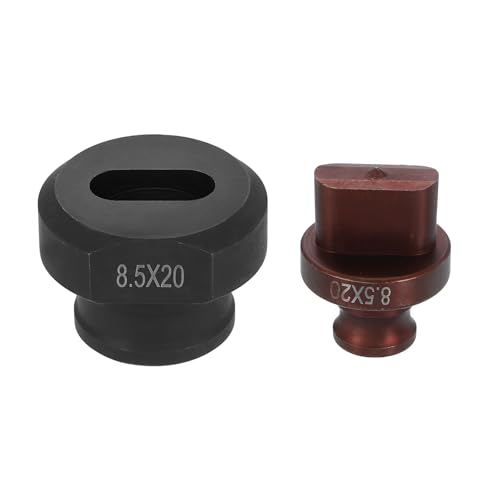 HARFINGTON Hydraulischer Lochstanzer, 8,5 x 20 mm, ovales Loch, 40CR-Stahl, elektrisches Stanzset für MHP-20 JP-20 elektrische Stanzmaschine, Burgunderrot und Schwarz HARFINGTON Hydraulischer Lochstanzer, 8,5 x 20 mm, ovales Loch, 40CR-Stahl, elektrisches Stanzset für MHP-20 JP-20 elektrische Stanzmaschine, Burgunderrot und Schwarz von HARFINGTON