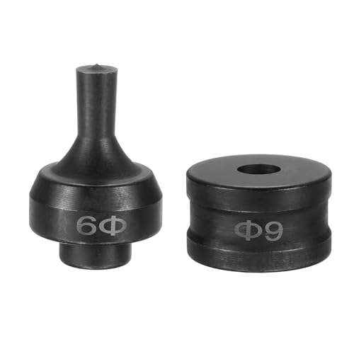 HARFINGTON Hydraulischer Lochstanzer, 9 mm, rundes Loch, 40CR-Stahl, elektrisches Stanzset für elektrische Stanzmaschine CH-60, Schwarz von HARFINGTON