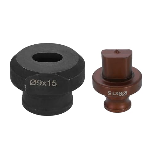 HARFINGTON Hydraulischer Lochstanzer, 9 x 15 mm, ovales Loch, 40CR-Stahl, elektrisches Stanzset für MHP-20 JP-20 elektrische Stanzmaschine, Burgunderrot und Schwarz HARFINGTON Hydraulischer Lochstanzer, 9 x 15 mm, ovales Loch, 40CR-Stahl, elektrisches Stanzset für MHP-20 JP-20 elektrische Stanzmaschine, Burgunderrot und Schwarz von HARFINGTON