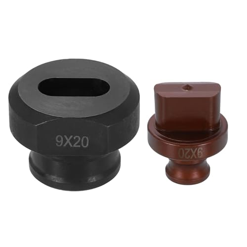 HARFINGTON Hydraulischer Lochstanzer, 9 x 20 mm, ovales Loch, 40CR-Stahl, elektrisches Stanzset für MHP-20 JP-20 elektrische Stanzmaschine, Burgunderrot und Schwarz HARFINGTON Hydraulischer Lochstanzer, 9 x 20 mm, ovales Loch, 40CR-Stahl, elektrisches Stanzset für MHP-20 JP-20 elektrische Stanzmaschine, Burgunderrot und Schwarz von HARFINGTON