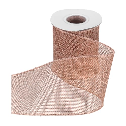 HARFINGTON Juteband mit Draht, 10,2 cm x 9,1 m, Band mit Drahtrand, Kreuz, gewebtes Band für große Schleife, Kranz, Urlaub, Partys, Zuhause und Outdoor-Dekoration, Beige HARFINGTON Juteband mit Draht, 10,2 cm x 9,1 m, Band mit Drahtrand, Kreuz, gewebtes Band für große Schleife, Kranz, Urlaub, Partys, Zuhause und Outdoor-Dekoration, Beige von HARFINGTON