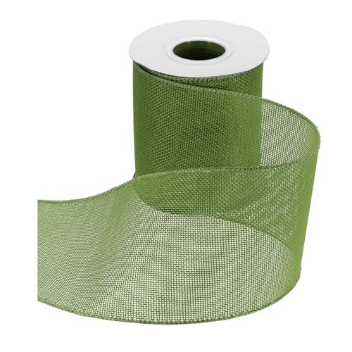 HARFINGTON Juteband mit Draht, 10,2 cm x 9,1 m, mit Drahtrand, Kreuzband, gewebtes Band für große Schleife, Kranz, Urlaub, Partys, Zuhause und Outdoor-Dekoration, Dunkelgrün HARFINGTON Juteband mit Draht, 10,2 cm x 9,1 m, mit Drahtrand, Kreuzband, gewebtes Band für große Schleife, Kranz, Urlaub, Partys, Zuhause und Outdoor-Dekoration, Dunkelgrün von HARFINGTON