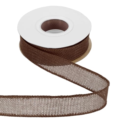 HARFINGTON Juteband mit Draht, 2,5 cm x 9,1 m, mit Drahtrand, Kreuz, gewebtes Band für große Schleife, Kranz, Urlaub, Partys, Zuhause und Outdoor-Dekoration, Braun HARFINGTON Juteband mit Draht, 2,5 cm x 9,1 m, mit Drahtrand, Kreuz, gewebtes Band für große Schleife, Kranz, Urlaub, Partys, Zuhause und Outdoor-Dekoration, Braun von HARFINGTON
