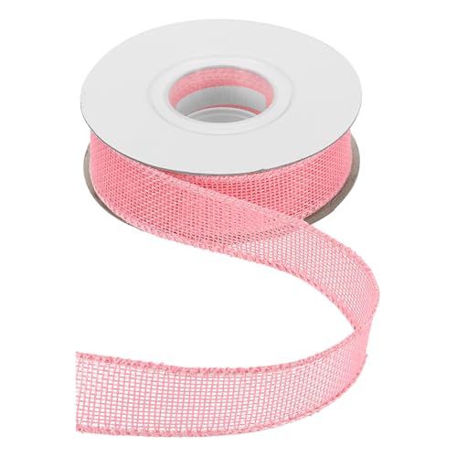 HARFINGTON Juteband mit Draht, 2,5 cm x 9,1 m, mit Drahtrand, Kreuz, gewebtes Band für große Schleife, Kranz, Urlaub, Partys, Zuhause und Outdoor-Dekoration, Rosa HARFINGTON Juteband mit Draht, 2,5 cm x 9,1 m, mit Drahtrand, Kreuz, gewebtes Band für große Schleife, Kranz, Urlaub, Partys, Zuhause und Outdoor-Dekoration, Rosa von HARFINGTON