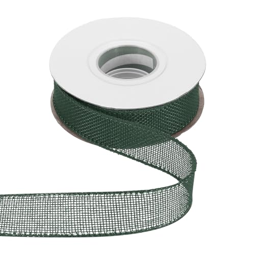 HARFINGTON Juteband mit Draht, 2,5 cm x 9,1 m, mit Drahtrand, Kreuz, gewebtes Band für große Schleife, Kranz, Urlaub, Partys, Zuhause und Outdoor-Dekoration, olivgrün HARFINGTON Juteband mit Draht, 2,5 cm x 9,1 m, mit Drahtrand, Kreuz, gewebtes Band für große Schleife, Kranz, Urlaub, Partys, Zuhause und Outdoor-Dekoration, olivgrün von HARFINGTON