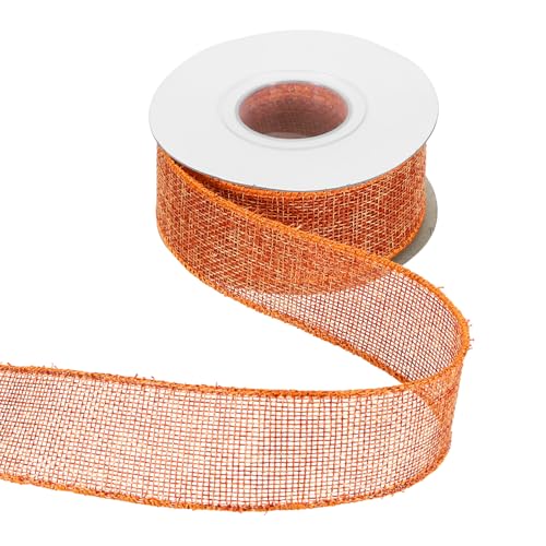 HARFINGTON Juteband mit Draht, 3,8 cm x 9,1 m, Band mit Drahtrand, Kreuz, gewebtes Band für große Schleife, Kranz, Urlaub, Partys, Zuhause und Outdoor-Dekoration, Ziegelrot HARFINGTON Juteband mit Draht, 3,8 cm x 9,1 m, Band mit Drahtrand, Kreuz, gewebtes Band für große Schleife, Kranz, Urlaub, Partys, Zuhause und Outdoor-Dekoration, Ziegelrot von HARFINGTON