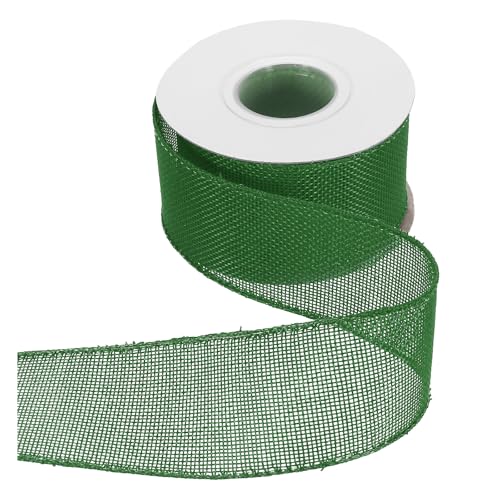 HARFINGTON Juteband mit Draht, 5,1 cm x 9,1 m, Band mit Drahtrand, Kreuz, gewebtes Band für große Schleife, Kranz, Urlaub, Partys, Zuhause und Outdoor-Dekoration, Waldgrün HARFINGTON Juteband mit Draht, 5,1 cm x 9,1 m, Band mit Drahtrand, Kreuz, gewebtes Band für große Schleife, Kranz, Urlaub, Partys, Zuhause und Outdoor-Dekoration, Waldgrün von HARFINGTON