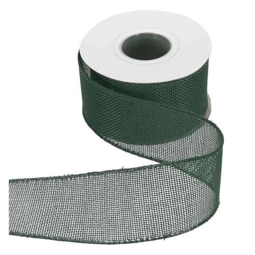 HARFINGTON Juteband mit Draht, 5,1 cm x 9,1 m, Band mit Drahtrand, Kreuz, gewebtes Band für große Schleife, Kranz, Urlaub, Partys, Zuhause und Outdoor-Dekoration, olivgrün HARFINGTON Juteband mit Draht, 5,1 cm x 9,1 m, Band mit Drahtrand, Kreuz, gewebtes Band für große Schleife, Kranz, Urlaub, Partys, Zuhause und Outdoor-Dekoration, olivgrün von HARFINGTON