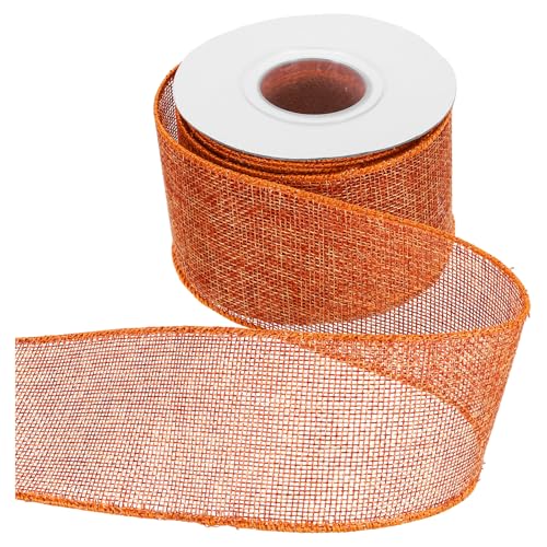 HARFINGTON Juteband mit Draht, 6,4 cm x 9,1 m, Band mit Drahtrand, Kreuz, gewebtes Band für große Schleife, Kranz, Urlaub, Partys, Zuhause und Outdoor-Dekoration, Ziegelrot HARFINGTON Juteband mit Draht, 6,4 cm x 9,1 m, Band mit Drahtrand, Kreuz, gewebtes Band für große Schleife, Kranz, Urlaub, Partys, Zuhause und Outdoor-Dekoration, Ziegelrot von HARFINGTON